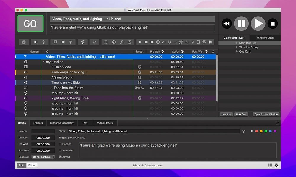 QLab Pro screenshot 1